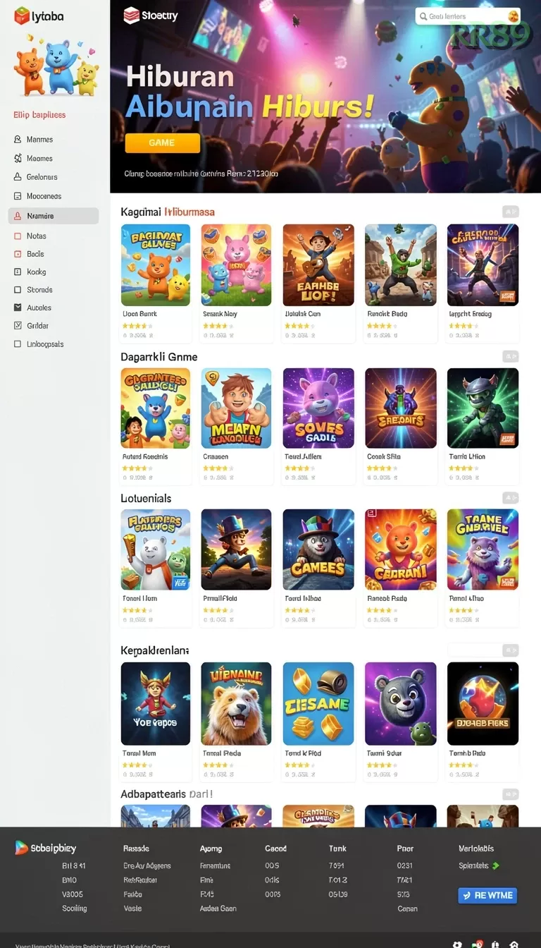 Cuplikan layar QQSTAR — menu navigasi
