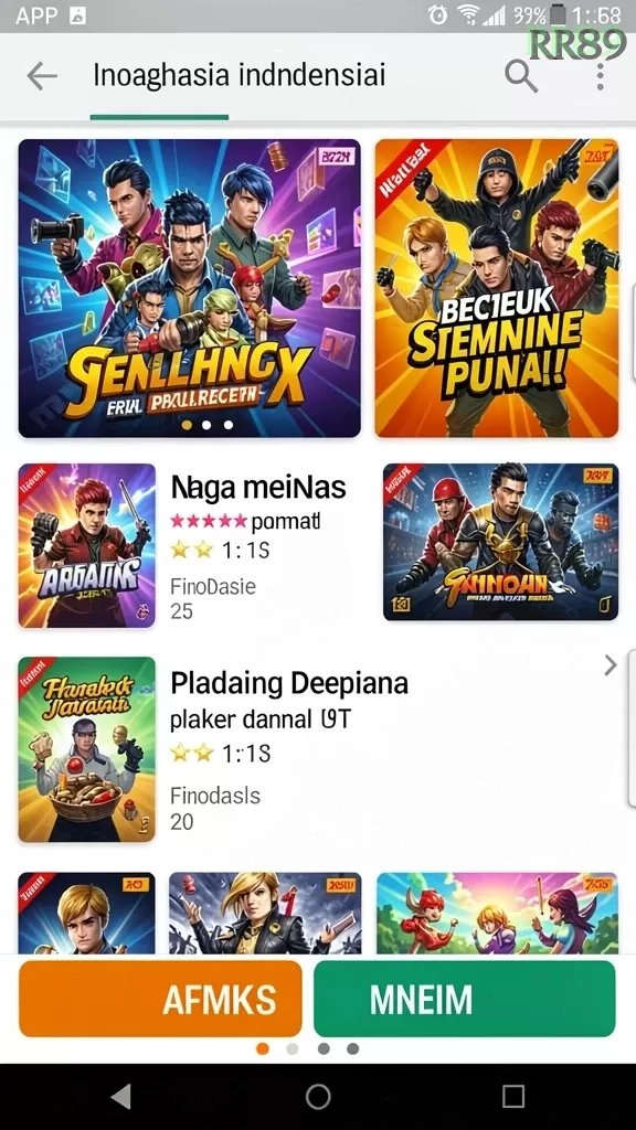 Cuplikan layar MACANTOGEL — menu navigasi