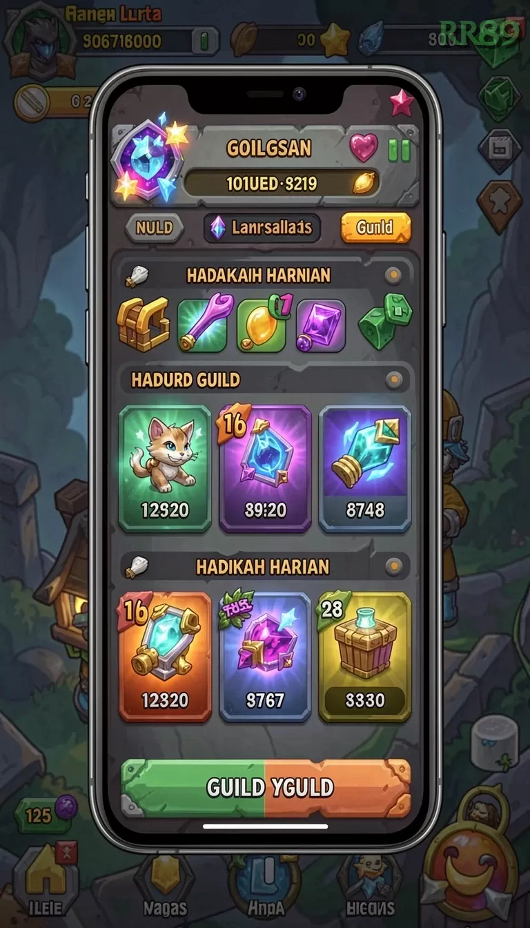 Cuplikan layar V988 — halaman utama